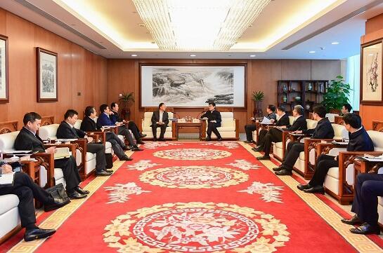 舒印彪鄧建玲會見中國能建董事長汪建平、總經(jīng)理丁焰章