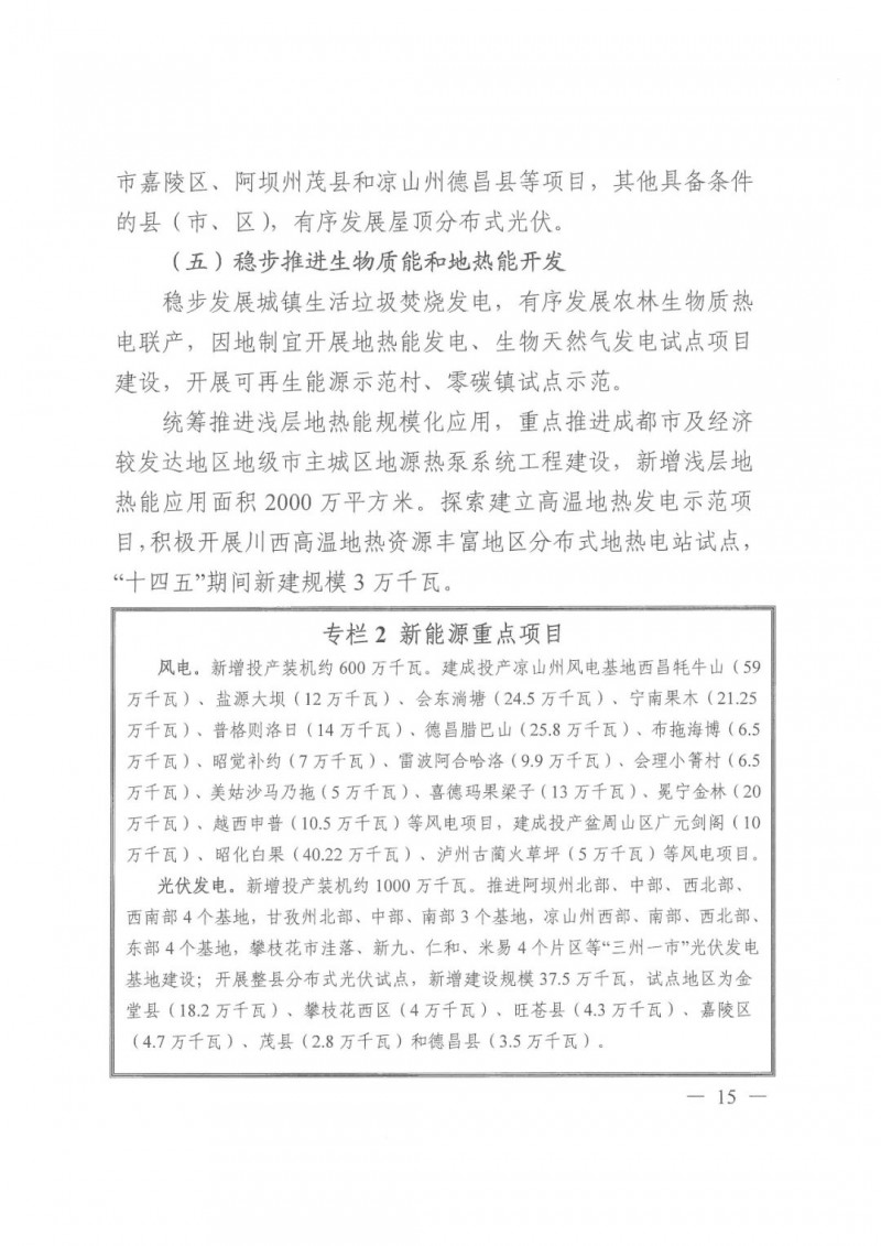 光伏發(fā)電1000萬千瓦！四川省公布“十四五”可再生能源發(fā)展規(guī)劃
