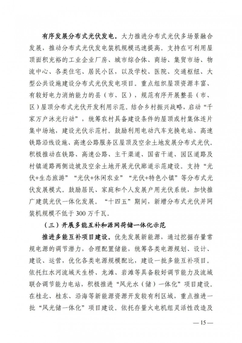 廣西“十四五”規(guī)劃：大力發(fā)展光伏發(fā)電，到2025年新增光伏裝機15GW！