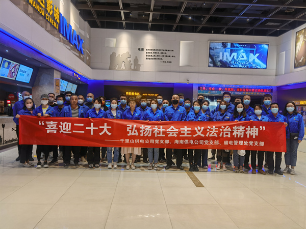 烏海供電公司多家黨支部聯(lián)合開(kāi)展“喜迎二十大，弘揚(yáng)社會(huì)主義法治精神”主題觀影活動(dòng)