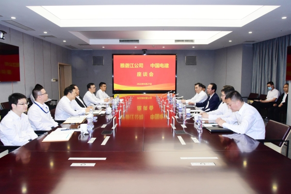 丁焰章與雅礱江公司黨委書記、董事長祁寧春座談