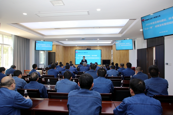 陜煤石電公司召開2022年合理化建議、技術(shù)成果發(fā)布會暨班組建設(shè)表彰會