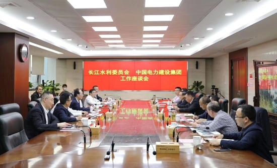 中國電建黨委書記、董事長丁焰章與長江水利委員會(huì)黨組書記、主任劉冬順會(huì)談
