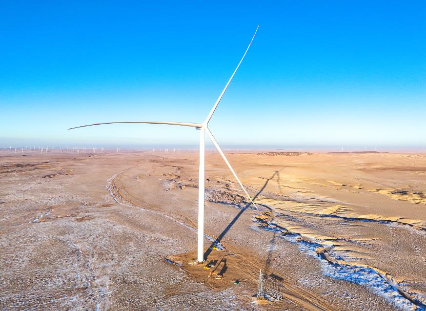 內(nèi)蒙古烏拉特后旗1000兆瓦風電項目一標段首臺
