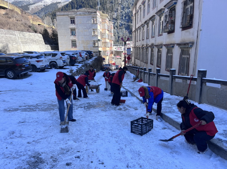 挺膺擔(dān)當(dāng)志愿服務(wù)，清冰除雪保障安全