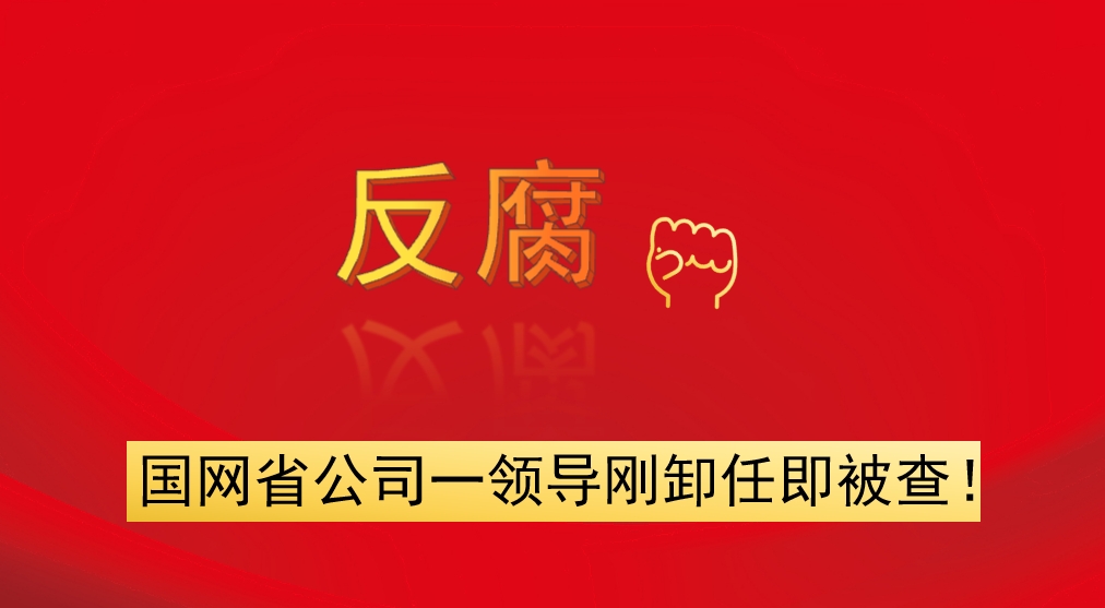 國(guó)網(wǎng)省公司一領(lǐng)導(dǎo)剛卸任即被查！